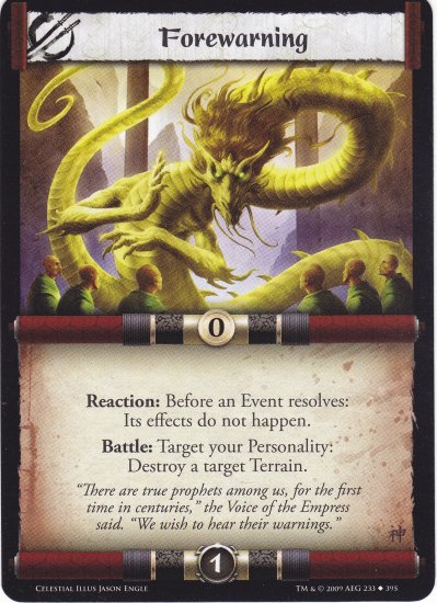 Forewarning (L5R) - Near Mint