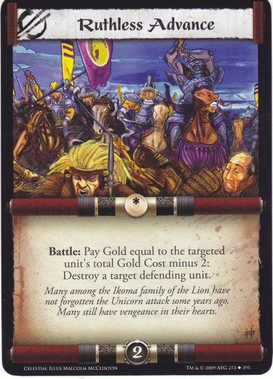 Ruthless Advance (L5R) - Near Mint
