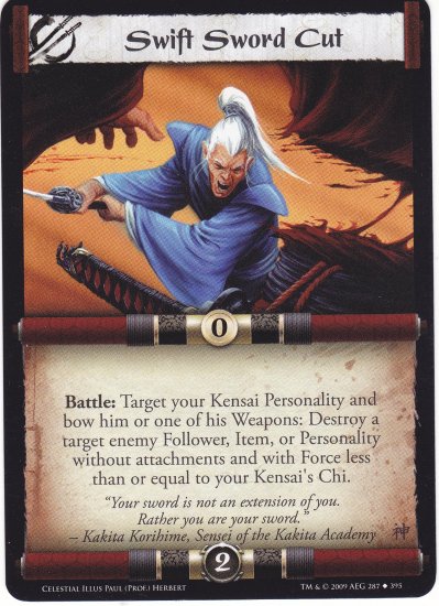 Swift Sword Cut (L5R) - Near Mint