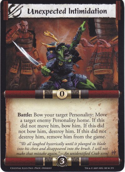 Unexpected Intimidation (L5R) - Near Mint