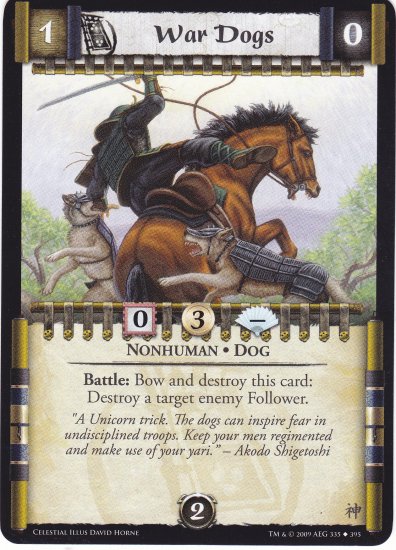 War Dogs (L5R) - Near Mint