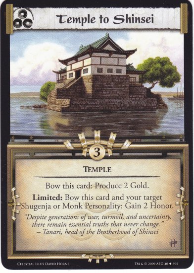 Temple to Shinsei (L5R) - Near Mint