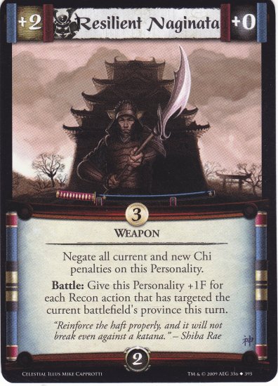 Resilient Naginata (L5R) - Near Mint