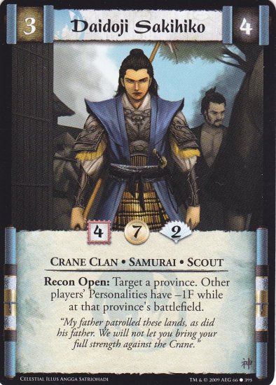 Daidoji Sakihiko x3 (L5R) - Near Mint