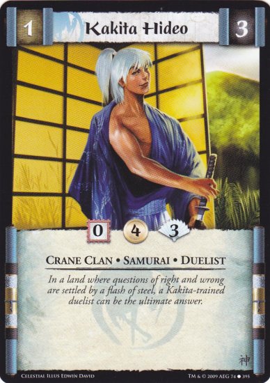 Kakita Hideo x3 (L5R) - Near Mint