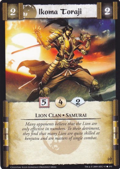 Ikoma Toraji x3 (L5R) - Near Mint