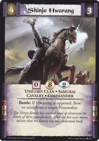 Shinjo Hwarang x3 (L5R) - Near Mint