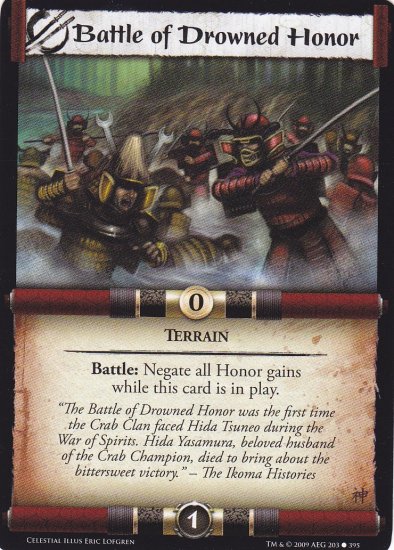 Battle of Drowned Honor x3 (L5R) - Near Mint