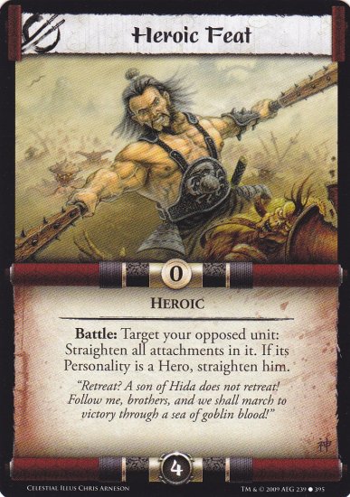 Heroic Feat x3 (L5R) - Near Mint