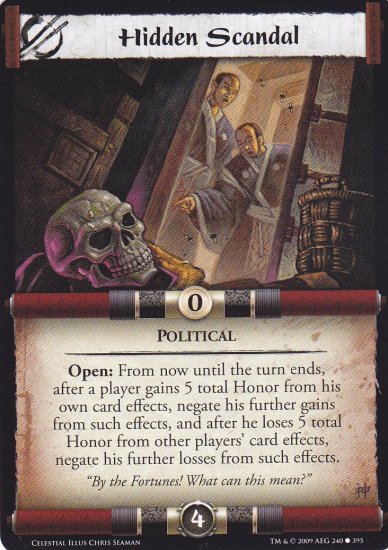 Hidden Scandal x3 (L5R) - Near Mint
