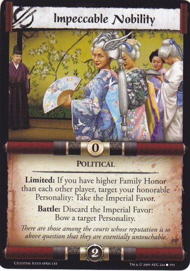 Impeccable Nobility x3 (L5R) - Near Mint