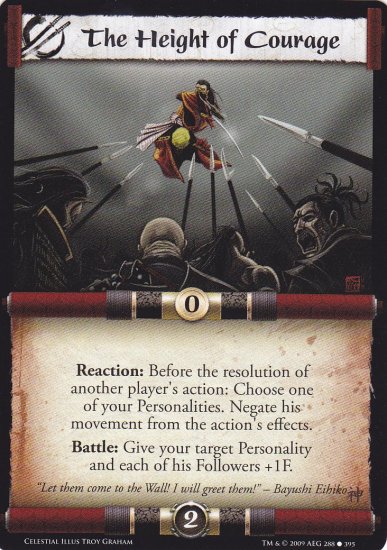 The Height of Courage x3 (L5R) - Near Mint