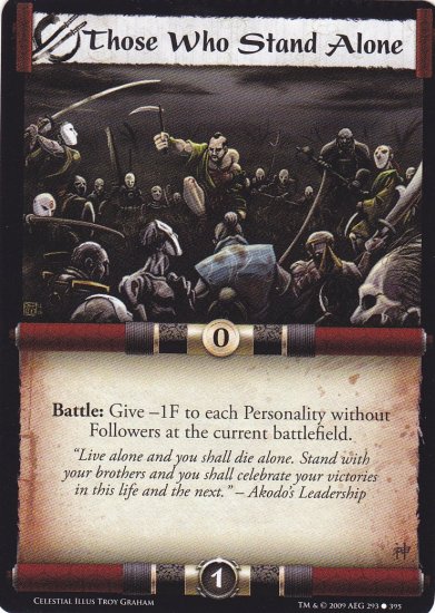 Those Who Stand Alone x3 (L5R) - Near Mint