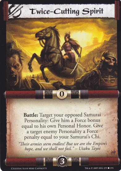 Twice-Cutting Spirit x3 (L5R) - Near Mint