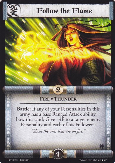 Follow the Flame x3 (L5R) - Near Mint