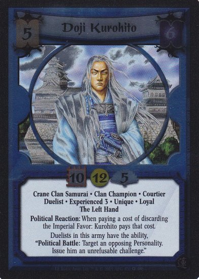 FOIL Doji Kurohito (Experienced 3) (L5R) - Near Mint