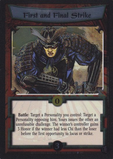 FOIL First and Final Strike (L5R) - Near Mint