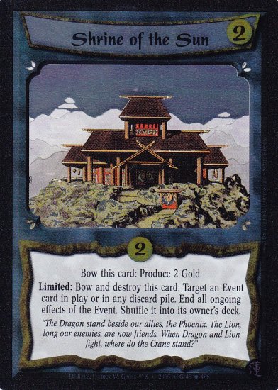 FOIL Shrine of the Sun (L5R) - Near Mint