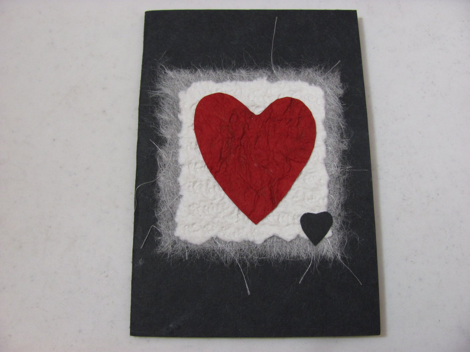 (HRT 18) Large & Small Hearts Handmade Greeting Card