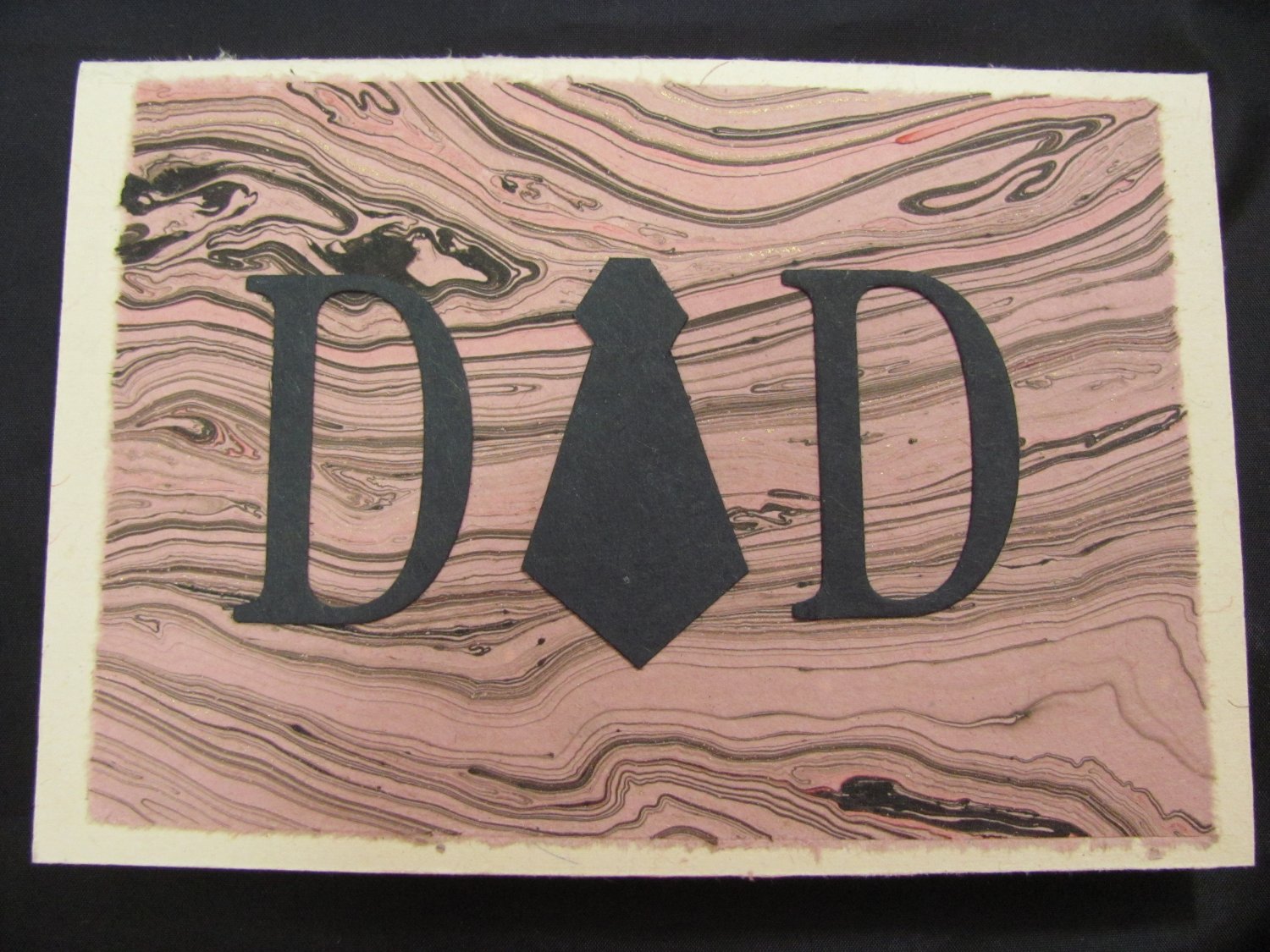 (DAD 03) "Dad", Necktie Father's Day Handmade Greeting Card