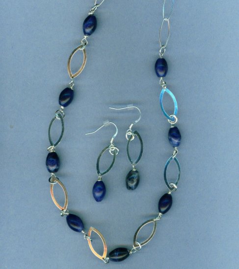 Blue Sodalite and Sterling Silver Set
