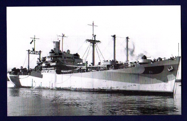 USS MOUNT HOOD AE-11 Ammunition Ship Postcard