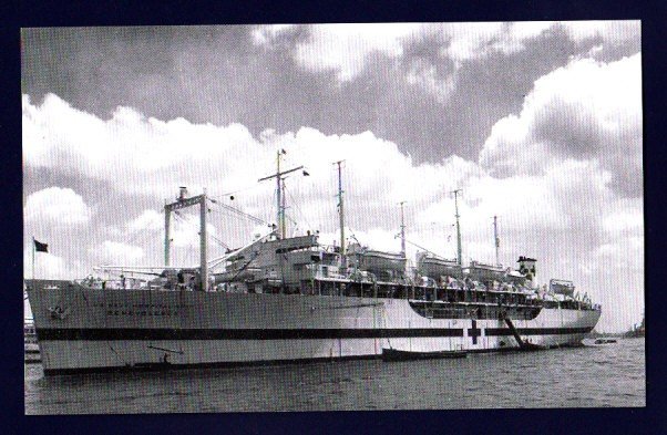 USS BENEVOLENCE AH-13 Navy Hospital Ship Postcard