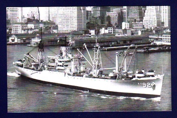 USS WYANDOT AKA-92 Admiral Byrd's Flagship Navy Ship Postcard