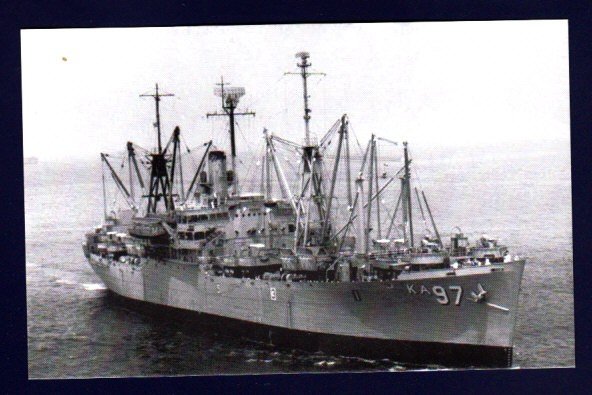 USS MERRICK AKA-97 Attack Cargo Ship Postcard