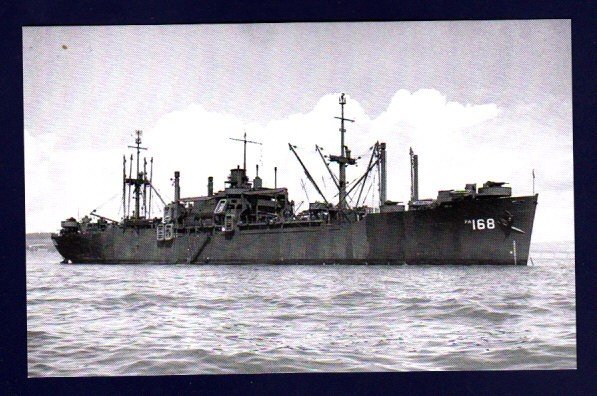 USS GAGE APA-168 Amphibious Attack Transport Ship Postcard