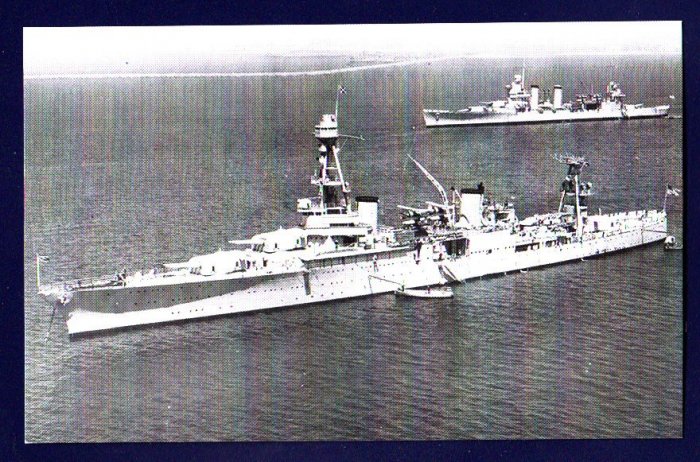 USS HOUSTON CA-30 Cruiser Navy Ship Postcard
