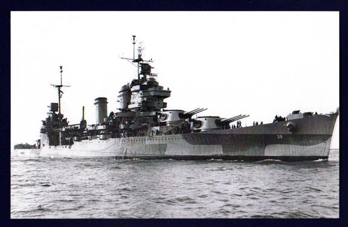 USS SAN FRANCISCO CA-38 Cruiser Navy Ship Postcard