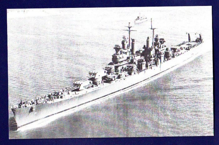 USS CANBERRA CA-70 Cruiser Navy Ship Postcard