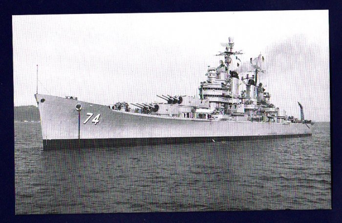 USS COLUMBUS CA-74 Cruiser Navy Ship Postcard
