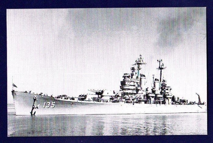USS LOS ANGELES CA-135 Cruiser Navy Ship Postcard