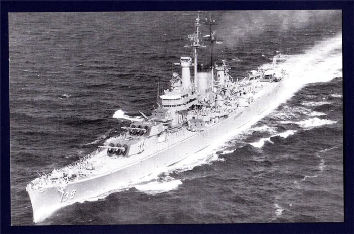 USS SALEM CA-139 Cruiser Navy Ship Postcard