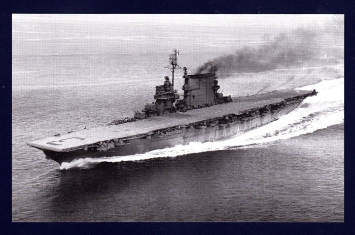 USS SARATOGA CV-3 Aircraft Carrier Navy Ship Postcard