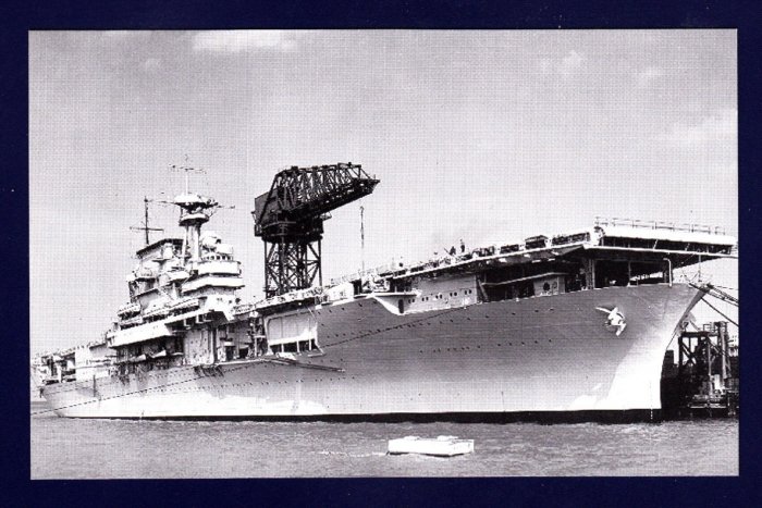 USS YORKTOWN CV-5 Aircraft Carrier Navy Ship Postcard