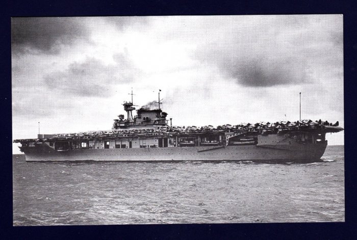 USS ENTERPRISE CV-6 Aircraft Carrier Navy Ship Postcard