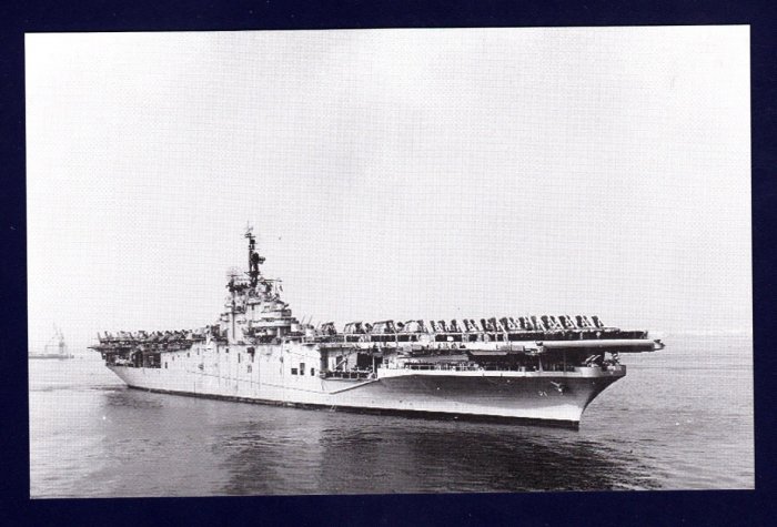 USS BOXER CVA-21 Aircraft Carrier Navy Ship Postcard
