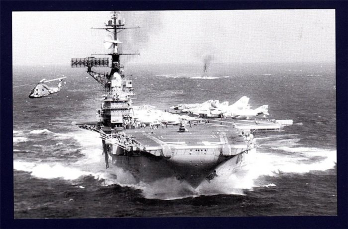 USS FRANKLIN D. ROOSEVELT CVA-42 Aircraft Carrier Navy Ship Postcard