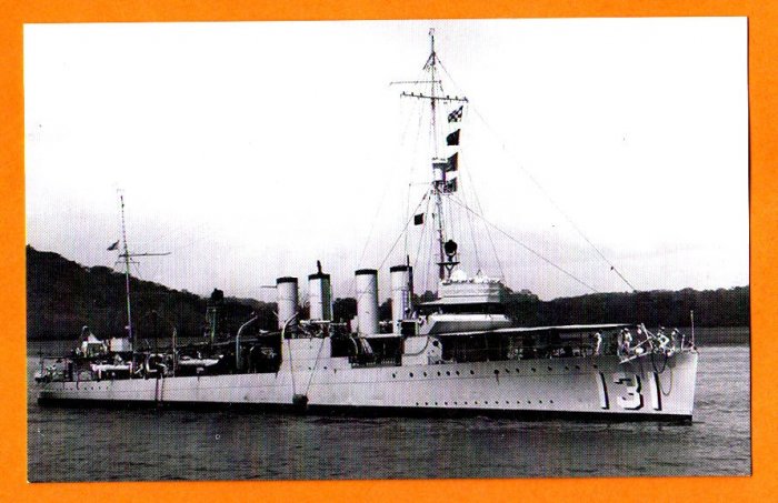 USS BUCHANAN DD-131 Destroyer Navy Ship Postcard