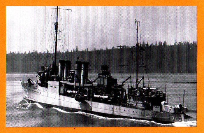 USS RENO DD-303 Destroyer Navy Ship Postcard