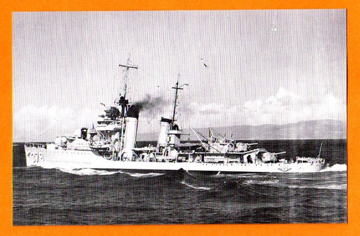 USS SMITH DD-378 Destroyer Navy Ship Postcard