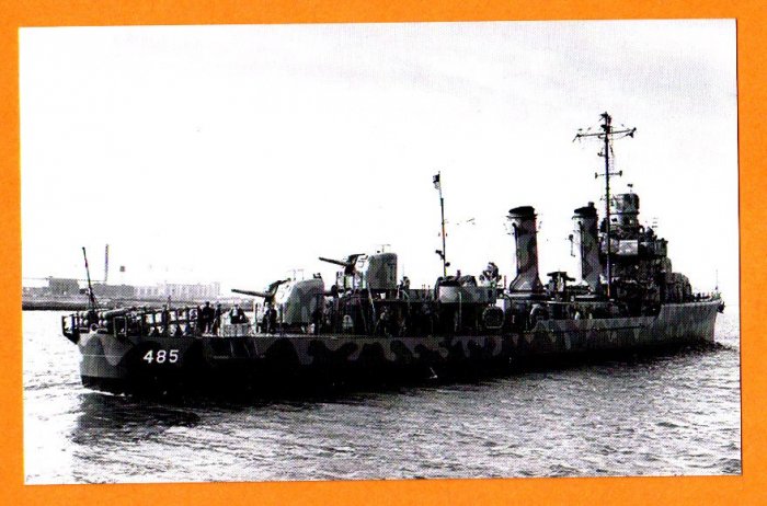 USS DUNCAN DD-485 Destroyer Navy Ship Postcard