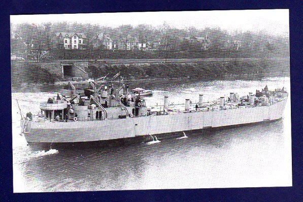USS LST-1 Tank Landing Ship Navy Ship Postcard