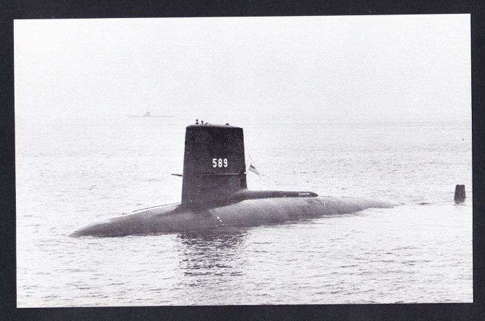 USS SCORPION SSN-589 Submarine Navy Ship Postcard