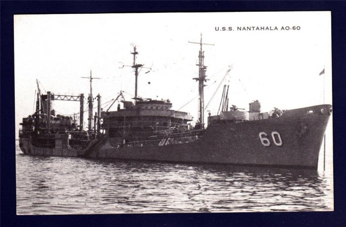 USS NANTAHALA AO-60 Fleet Oiler Navy Ship Postcard