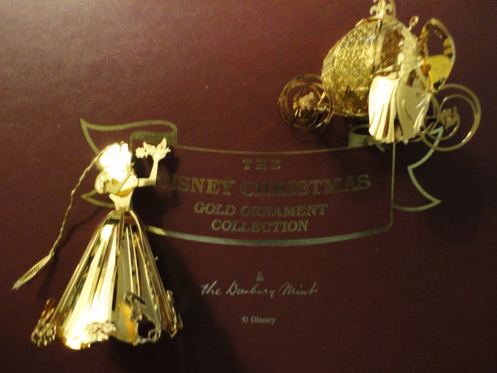 disney danbury mint 23k gold ornaments