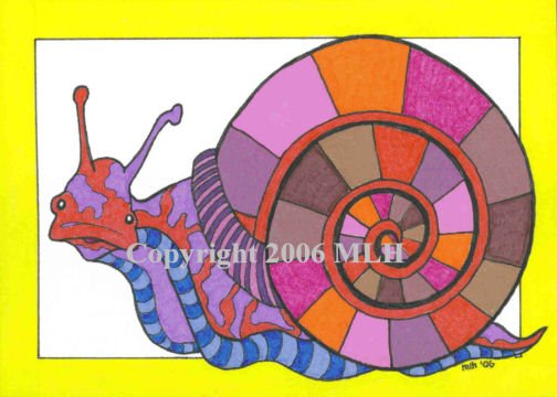Spiro Snail (aceo print)